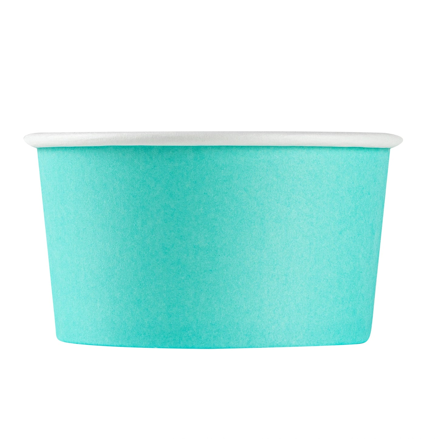 Coppetta 8 oz Round Turquoise Paper To Go Cup - 3 3/4" x 3 3/4" x 2 1/4" - 50 count box