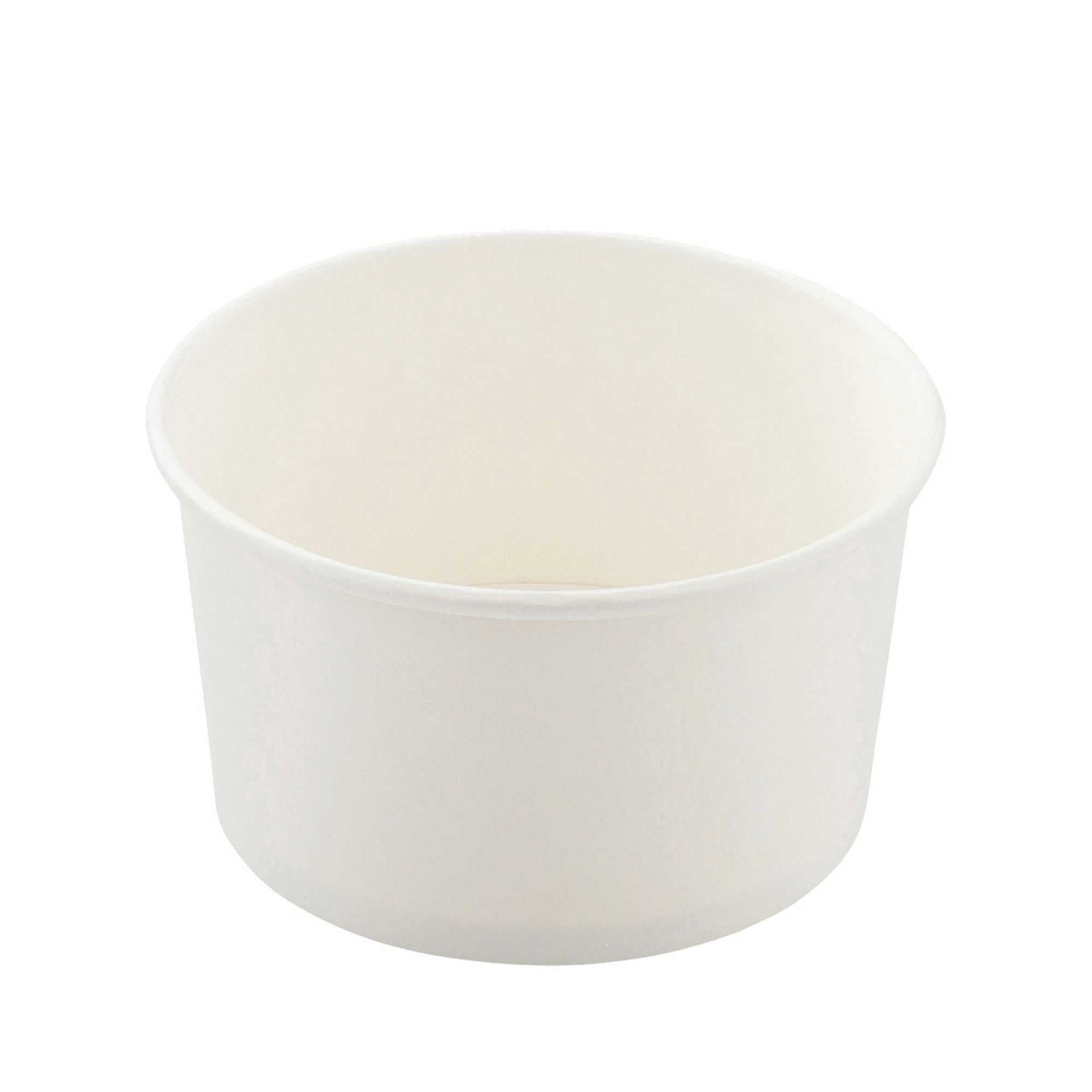Coppetta 8 oz Round White Paper To Go Cup - 3 3/4" x 3 3/4" x 2 1/4" - 50 count box