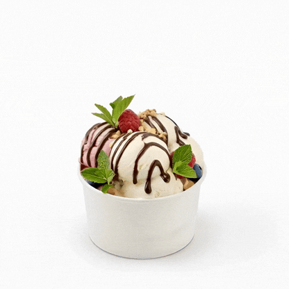 Coppetta 8 oz Round White Paper To Go Cup - 3 3/4" x 3 3/4" x 2 1/4" - 50 count box