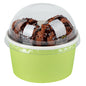 Coppetta Round Clear Plastic To Go Cup Dome Lid - Fits 8 oz - 50 count box