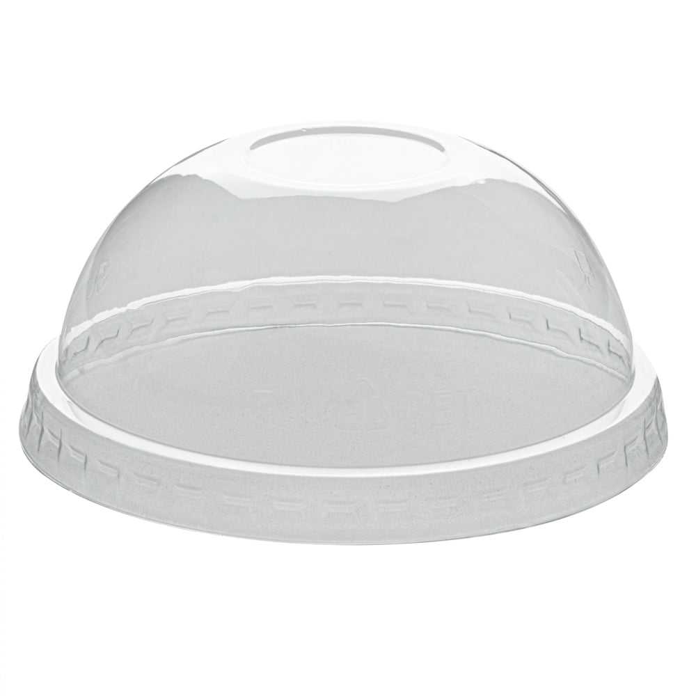 Coppetta Round Clear Plastic To Go Cup Dome Lid - Fits 8 oz - 50 count box