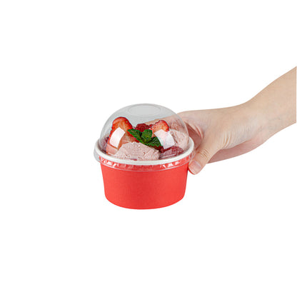 Coppetta Round Clear Plastic To Go Cup Dome Lid - Fits 8 oz - 200 count box