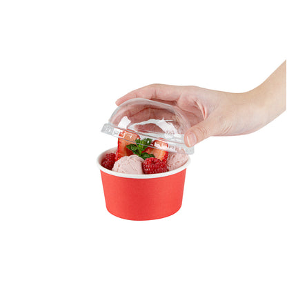 Coppetta Round Clear Plastic To Go Cup Dome Lid - Fits 8 oz - 200 count box