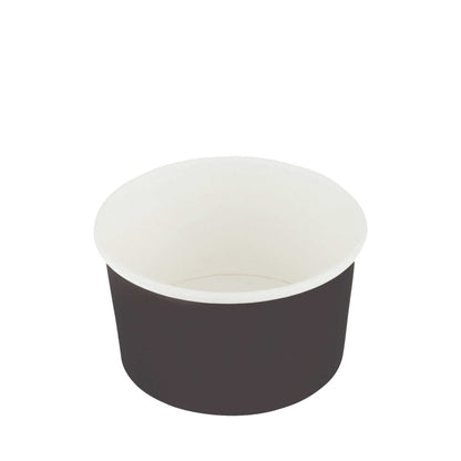 Coppetta 12 oz Round Black Paper To Go Cup - 4" x 4" x 2 1/4" - 50 count box