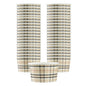 Coppetta 12 oz Round Plaid Paper To Go Cup - 4" x 4" x 2 1/4" - 50 count box