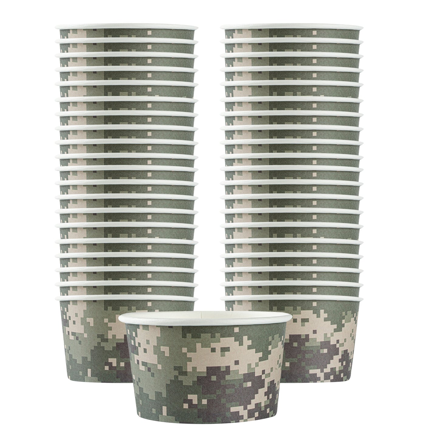 Coppetta 12 oz Round Camouflage Paper To Go Cup - 4" x 4" x 2 1/4" - 200 count box