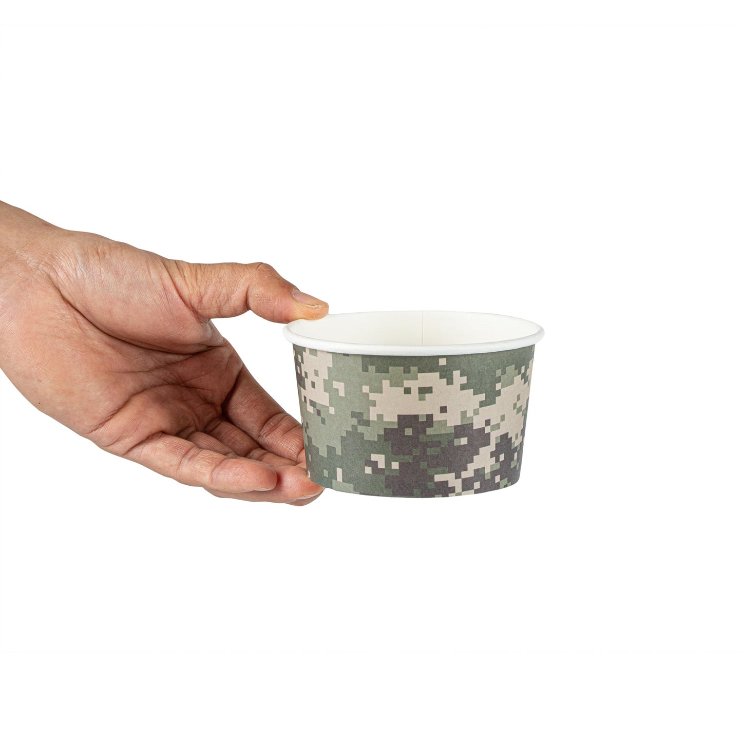 Coppetta 12 oz Round Camouflage Paper To Go Cup - 4" x 4" x 2 1/4" - 200 count box