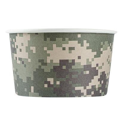 Coppetta 12 oz Round Camouflage Paper To Go Cup - 4" x 4" x 2 1/4" - 200 count box