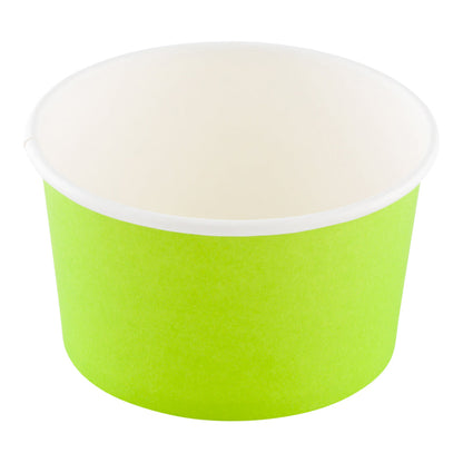 Coppetta 12 oz Round Eco Green Paper To Go Cup - 4" x 4" x 2 1/4" - 50 count box