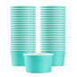 Coppetta 12 oz Round Turquoise Paper To Go Cup - 4" x 4" x 2 1/4" - 50 count box