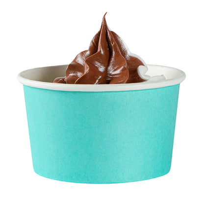 Coppetta 12 oz Round Turquoise Paper To Go Cup - 4" x 4" x 2 1/4" - 50 count box