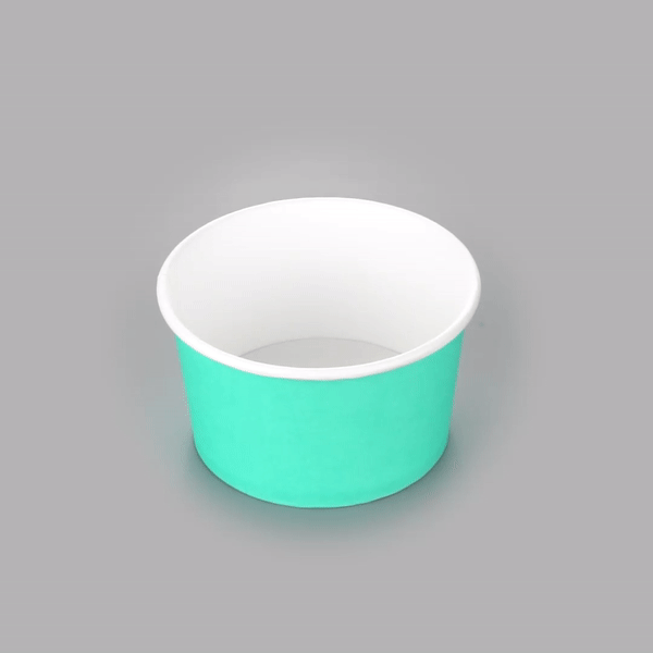 Coppetta 12 oz Round Turquoise Paper To Go Cup - 4" x 4" x 2 1/4" - 200 count box