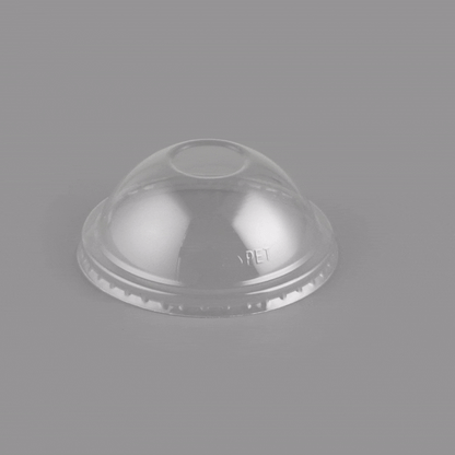 Coppetta Round Clear Plastic To Go Cup Dome Lid - Fits 12 oz - 50 count box