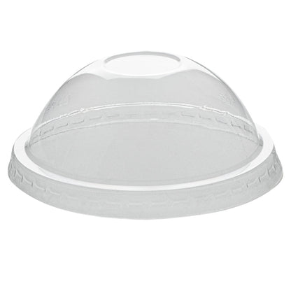 Coppetta Round Clear Plastic To Go Cup Dome Lid - Fits 12 oz - 50 count box