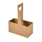 Restpresso Kraft Paper Altalena Drink Carrier - Fits 2 Cups - 7 1/4" x 3 1/2" x 9 1/4" - 100 count box