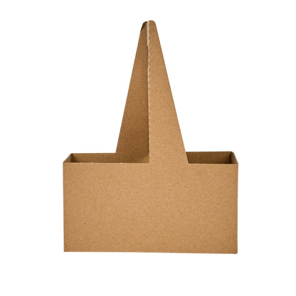 Restpresso Kraft Paper Altalena Drink Carrier - Fits 2 Cups - 7 1/4" x 3 1/2" x 9 1/4" - 100 count box