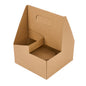 Restpresso Kraft Paper Altalena Drink Carrier - Fits 4 Cups - 7 1/4" x 7 1/4" x 9 1/4" - 100 count box
