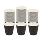Restpresso 8 oz Black Paper Coffee Cup - Double Wall - 3 1/2" x 3 1/2" x 3 1/4" - 25 count box