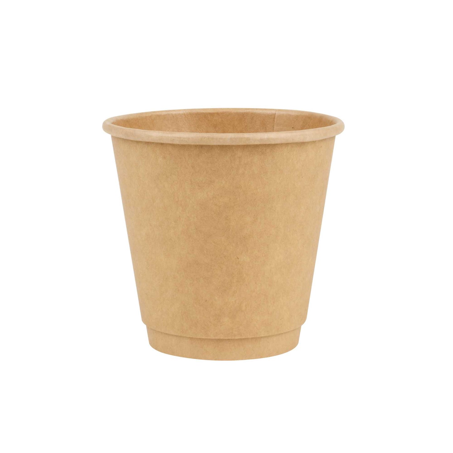 Restpresso 8 oz Kraft Paper Coffee Cup - Double Wall - 3 1/2" x 3 1/2" x 3 1/4" - 25 count box