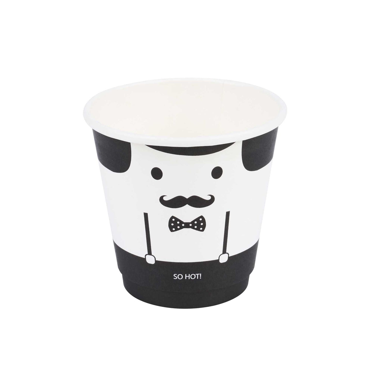 Restpresso 8 oz Monsieur Paper Coffee Cup - Double Wall - 3 1/2" x 3 1/2" x 3 1/4" - 500 count box