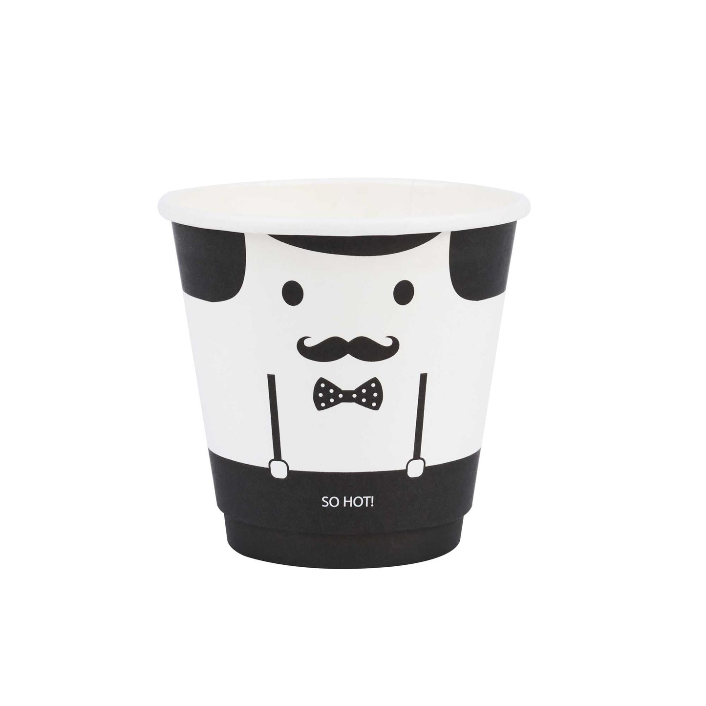 Restpresso 8 oz Monsieur Paper Coffee Cup - Double Wall - 3 1/2" x 3 1/2" x 3 1/4" - 500 count box