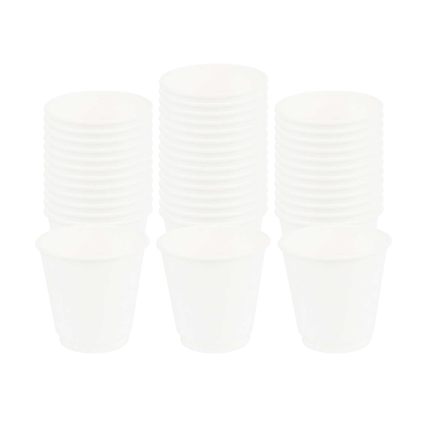 Restpresso 8 oz White Paper Coffee Cup - Double Wall - 3 1/2" x 3 1/2" x 3 1/4" - 25 count box