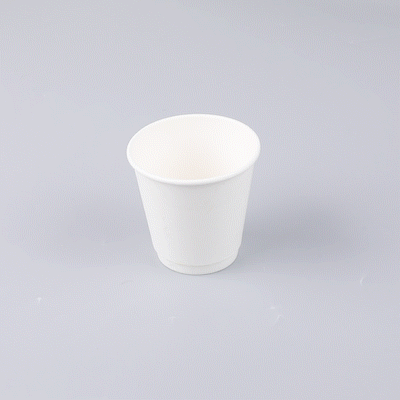 Restpresso 8 oz White Paper Coffee Cup - Double Wall - 3 1/2" x 3 1/2" x 3 1/4" - 25 count box