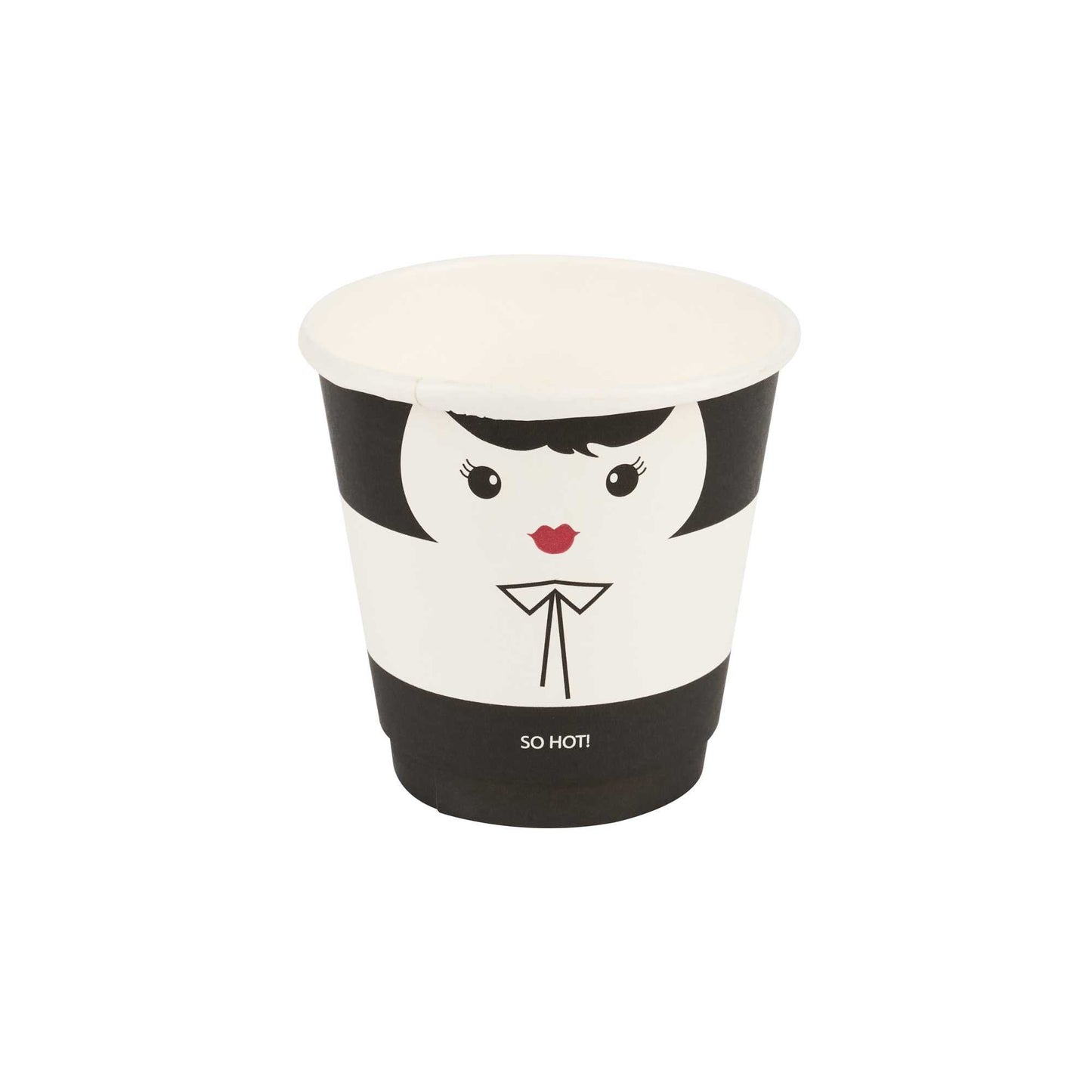 Restpresso 8 oz Madame Paper Coffee Cup - Double Wall - 3 1/2" x 3 1/2" x 3 1/4" - 25 count box