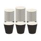 Restpresso 8 oz Round Black Paper Coffee Cup - Ripple Wall - 3 1/2" x 3 1/2" x 3 1/4" - 500 count box
