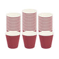 Restpresso 8 oz Crimson Paper Coffee Cup - Ripple Wall - 3 1/2" x 3 1/2" x 3 1/4" - 500 count box