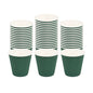 Restpresso 8 oz Forest Green Paper Coffee Cup - Ripple Wall - 3 1/2" x 3 1/2" x 3 1/4" - 25 count box