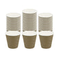 Restpresso 8 oz Mocha Pin Check Paper Coffee Cup - Spiral Wall - 3 1/2" x 3 1/2" x 3 1/4" - 500 count box
