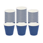 Restpresso 8 oz Midnight Blue Paper Coffee Cup - Ripple Wall - 3 1/2" x 3 1/2" x 3 1/4" - 500 count box