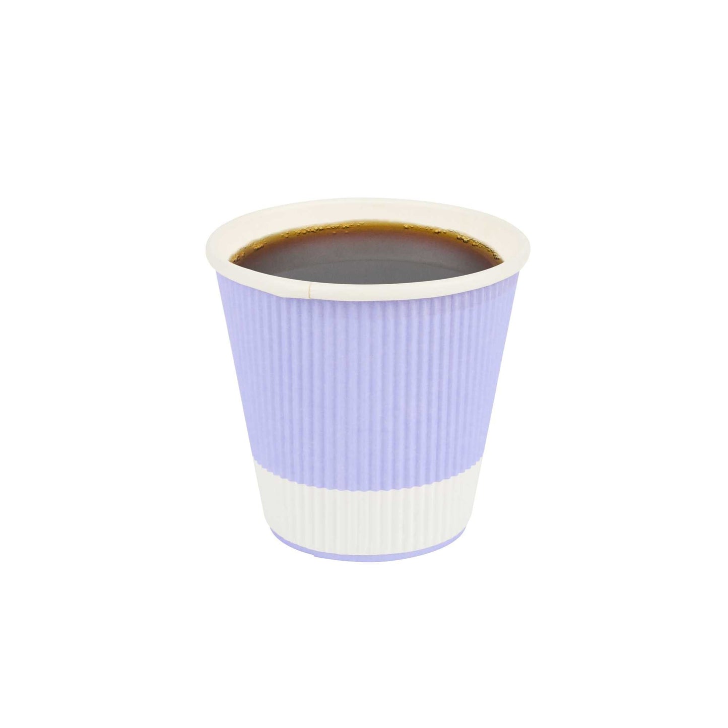 Restpresso 8 oz Light Purple Paper Coffee Cup - Ripple Wall - 3 1/2" x 3 1/2" x 3 1/4" - 500 count box