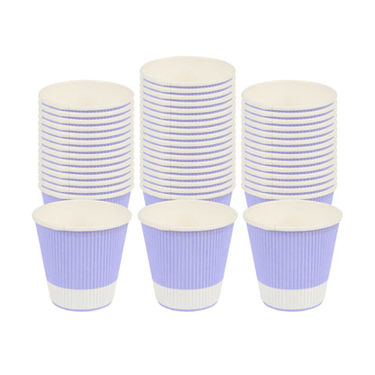 Restpresso 8 oz Light Purple Paper Coffee Cup - Ripple Wall - 3 1/2" x 3 1/2" x 3 1/4" - 500 count box