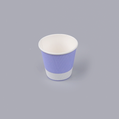 Restpresso 8 oz Light Purple Paper Coffee Cup - Ripple Wall - 3 1/2" x 3 1/2" x 3 1/4" - 25 count box