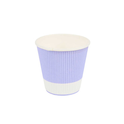 Restpresso 8 oz Light Purple Paper Coffee Cup - Ripple Wall - 3 1/2" x 3 1/2" x 3 1/4" - 25 count box