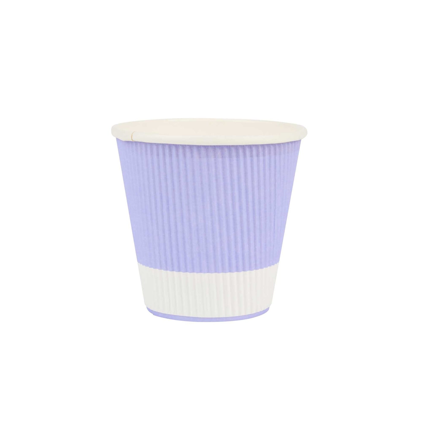 Restpresso 8 oz Light Purple Paper Coffee Cup - Ripple Wall - 3 1/2" x 3 1/2" x 3 1/4" - 25 count box