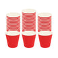 Restpresso 8 oz Red Paper Coffee Cup - Ripple Wall - 3 1/2" x 3 1/2" x 3 1/2" - 25 count box