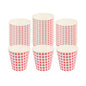 Restpresso 8 oz Picnic Print Paper Coffee Cup - Spiral Wall - 3 1/2" x 3 1/2" x 3 1/4" - 25 count box