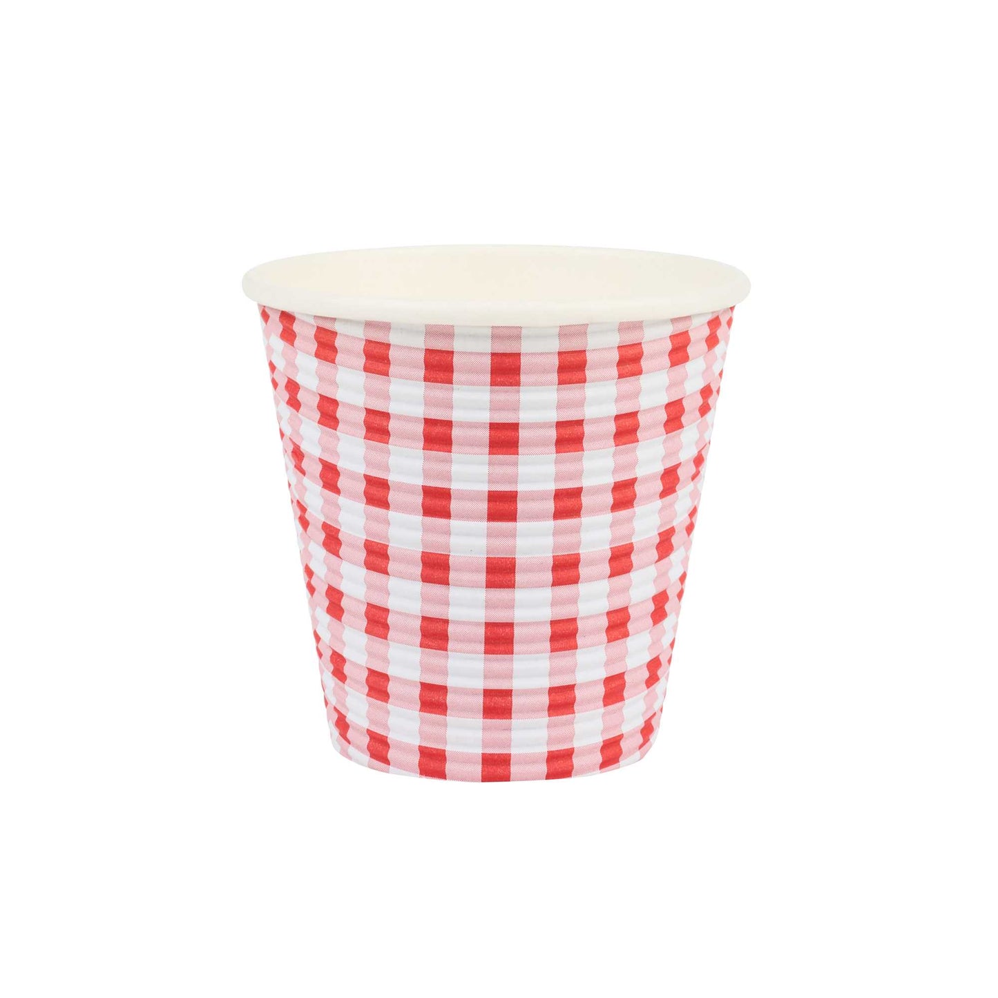 Restpresso 8 oz Picnic Print Paper Coffee Cup - Spiral Wall - 3 1/2" x 3 1/2" x 3 1/4" - 25 count box