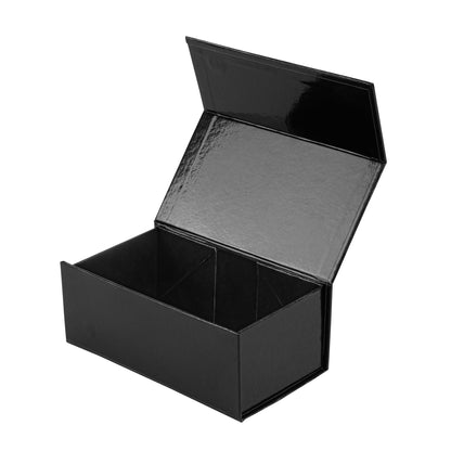Cater Tek Rectangle Black Paper Small Tic Tac Box - Magnetic - 7" x 4" x 2 3/4" - 10 count box