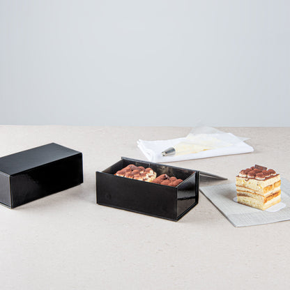 Cater Tek Rectangle Black Paper Small Tic Tac Box - Magnetic - 7" x 4" x 2 3/4" - 10 count box