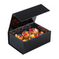 Cater Tek Rectangle Black Paper Medium Tic Tac Box - Magnetic - 9" x 6" x 3 1/2" - 10 count box