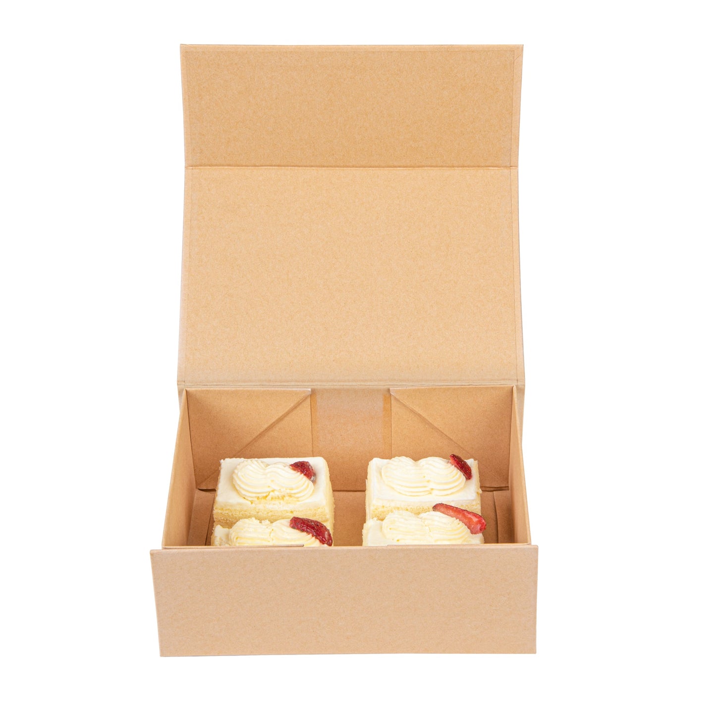 Cater Tek Rectangle Kraft Paper Medium Tic Tac Box - Magnetic - 9" x 6" x 3 1/2" - 10 count box