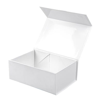Cater Tek Rectangle White Paper Medium Tic Tac Box - Magnetic - 9" x 6" x 3 1/2" - 10 count box