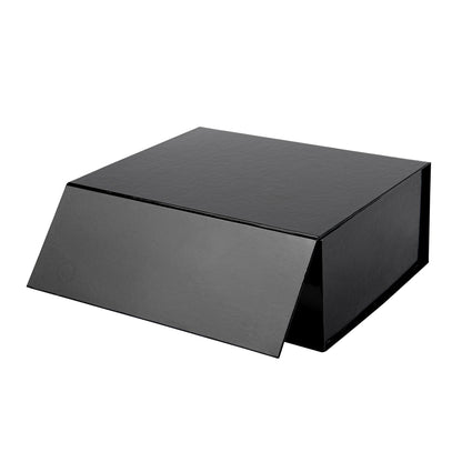 Cater Tek Rectangle Black Paper Large Tic Tac Box - Magnetic - 10 1/2" x 8" x 4" - 10 count box