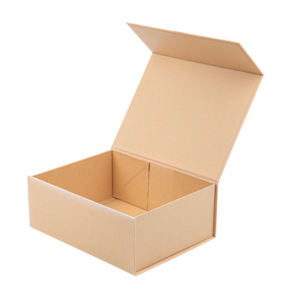 Cater Tek Rectangle Kraft Paper Large Tic Tac Box - Magnetic - 10 1/2" x 8" x 4" - 10 count box
