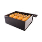 Cater Tek Rectangle Black Paper Extra Large Tic Tac Box - Magnetic - 12" x 10" x 5" - 10 count box