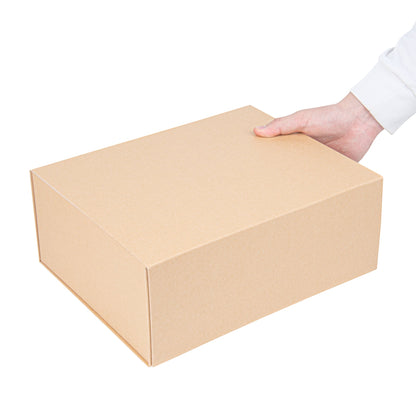 Cater Tek Rectangle Kraft Paper Extra Large Tic Tac Box - Magnetic - 12" x 10" x 5" - 10 count box